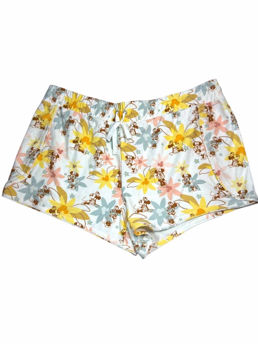 Disney Floral Minnie Mouse French Terry Lounge Shorts. NWOT. Size 2X